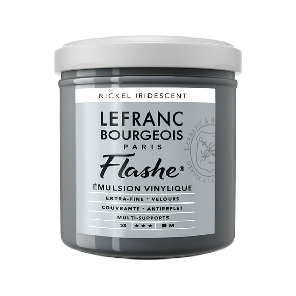 Lefranc & Bourgeois Flashe Matte Artist's Color, 125ml, Iridescent Nickel