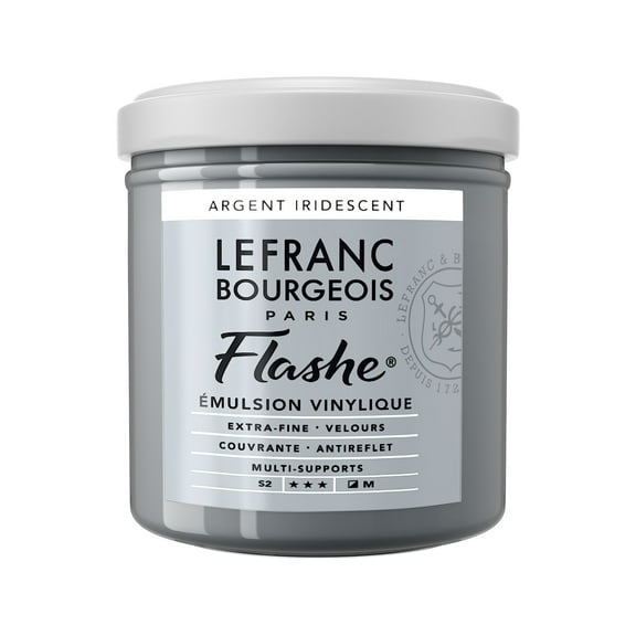 Lefranc & Bourgeois Flashe Matte Artist's Color, 125ml, Iridescent Silver