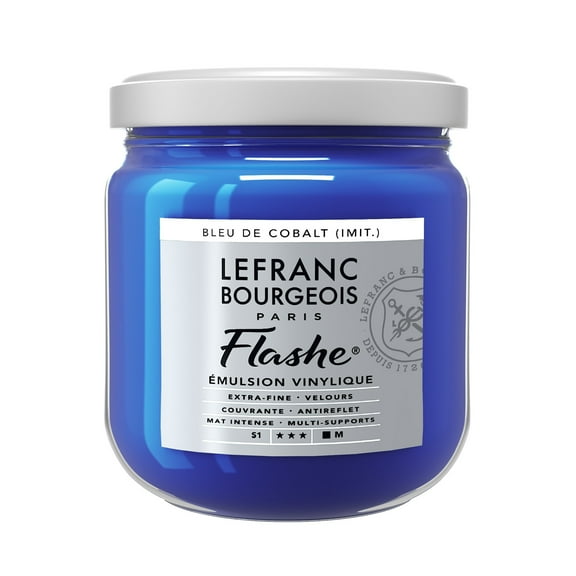 Lefranc & Bourgeois Flashe Matte Artist's Color, 400ml, Cobalt Blue Hue
