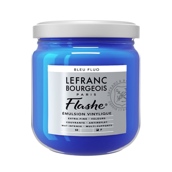 Lefranc & Bourgeois Flashe Matte Artist's Color, 400ml, Fluorescent Blue