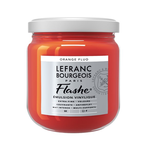 Lefranc & Bourgeois Flashe Matte Artist's Color, 400ml, Fluorescent Orange