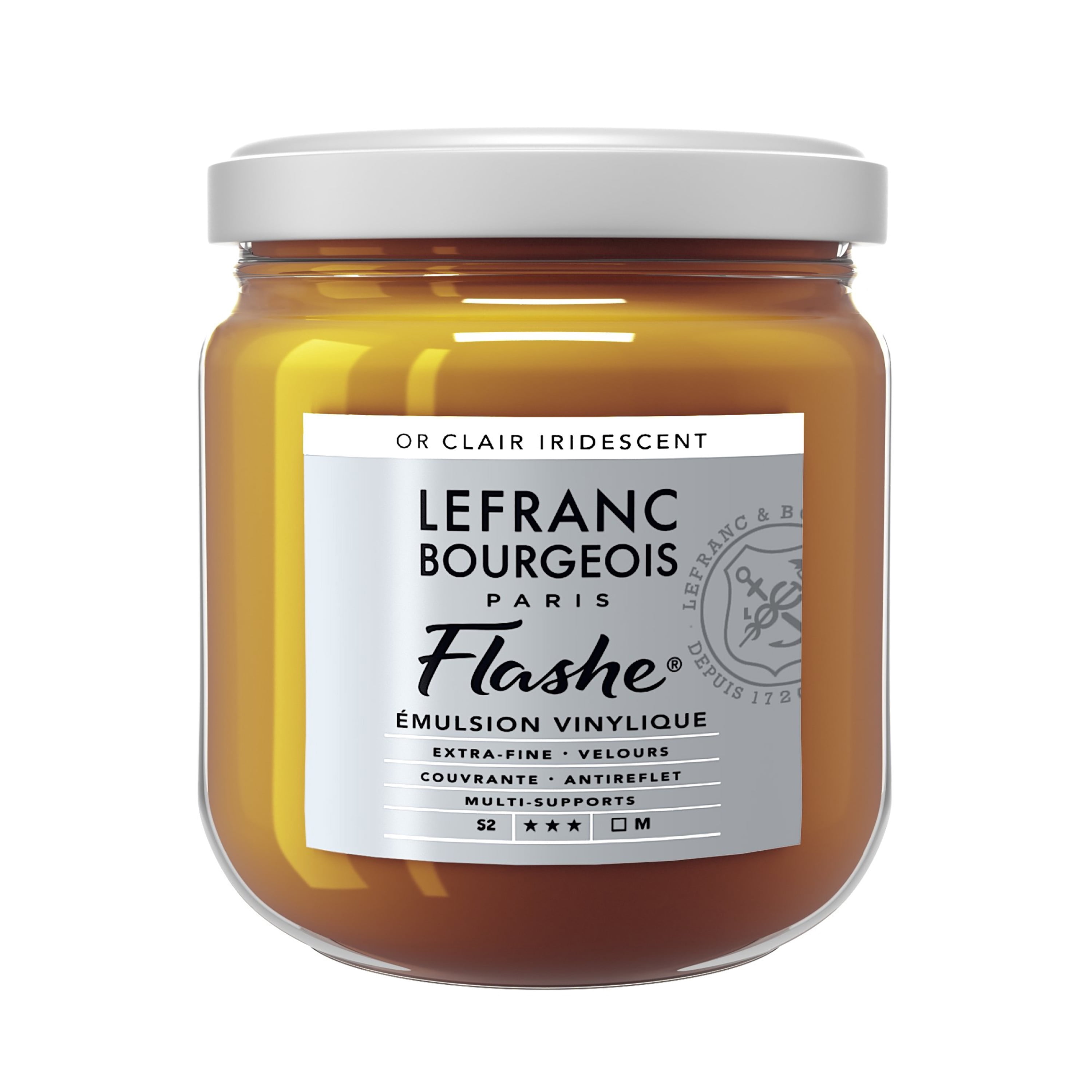 Lefranc & Bourgeois Flashe Matte Artist's Color, 400ml Jars Iridescent, Iridescent Light Gold