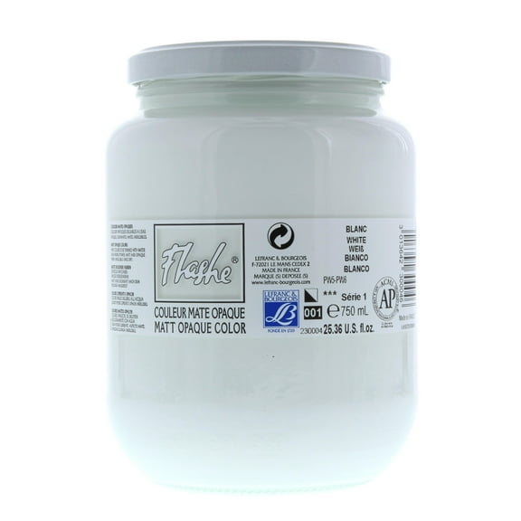 Lefranc & Bourgeois Flashe Matte Artist's Color, 750ml, White