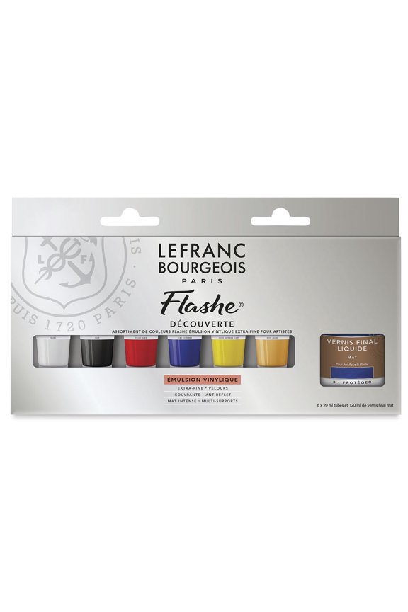 Lefranc & Bourgeois Flashe Vinyl Paint - Set of 6, Discovery Colors, 20 ml