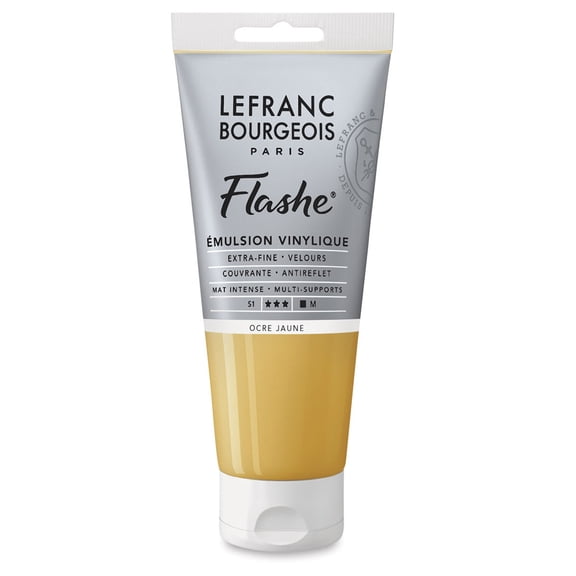 Lefranc & Bourgeois Flashe Vinyl Paint - Yellow Ochre, 80 ml tube