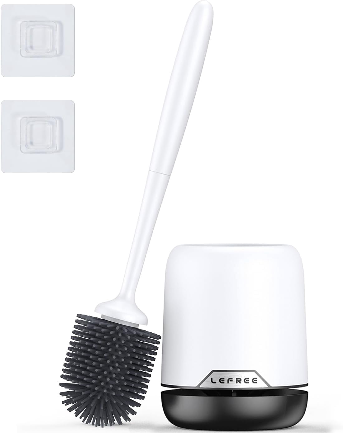 Lefree Silicone Toilet Brush,Rubber Toilet Bowl Brush and Holder Set