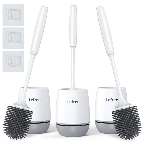 SAIDESI Toilet Bowl Brush Caddy Holder Bathroom Sets 3 Pack