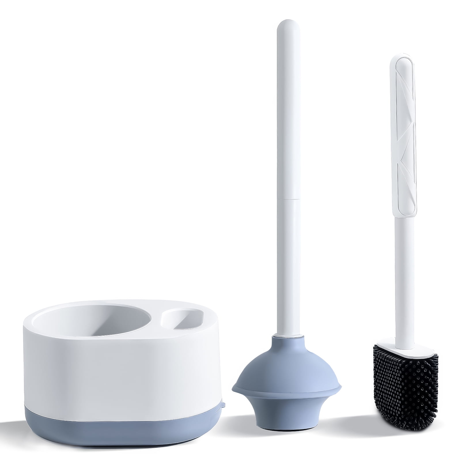  OXO Good Grips Set Toilet Brush & Plunger Combo, White