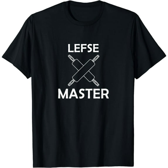 Lefse Master Crossed Rolling Pin Chef Foodie Lutefisk T-Shirt