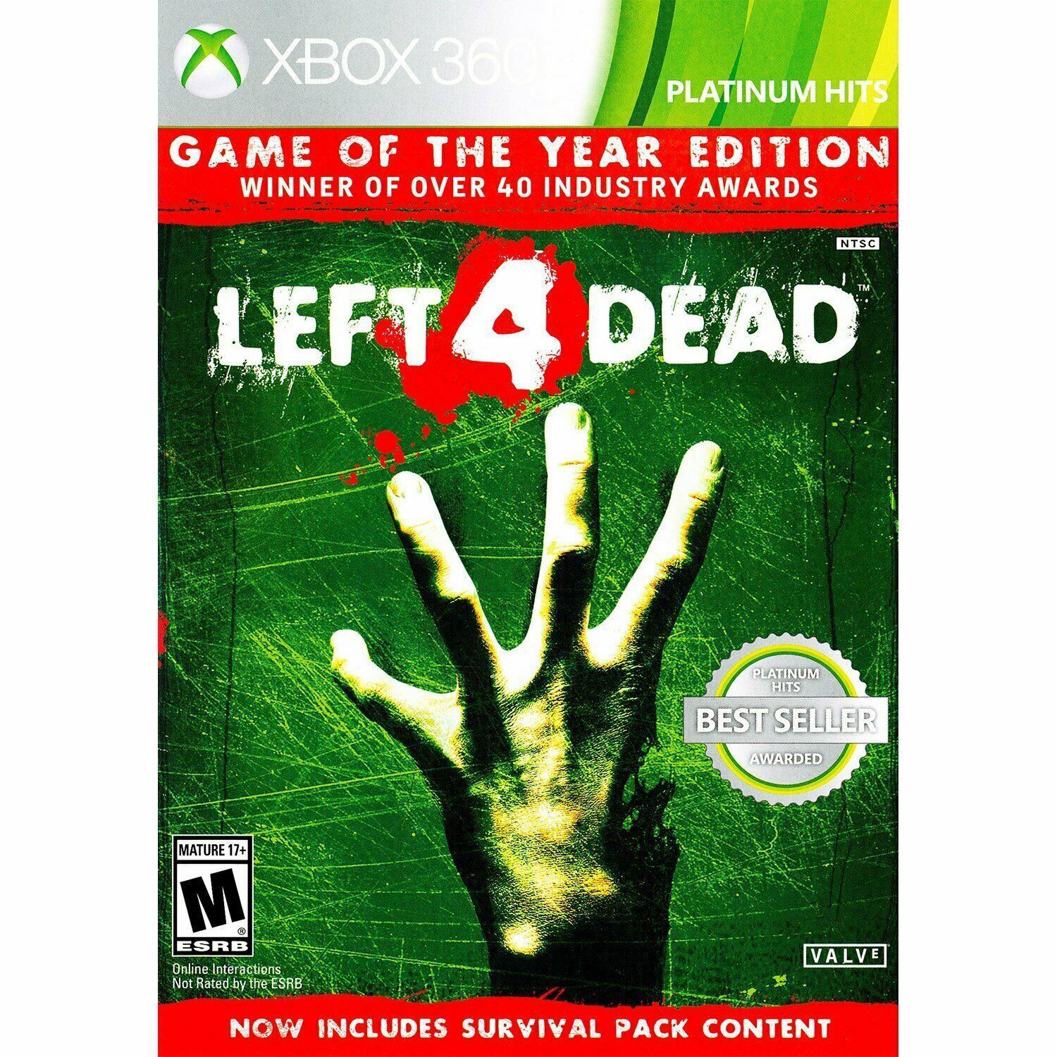 Left 4 Dead Microsoft Xbox 360 [Valve Zombie Survival Horror