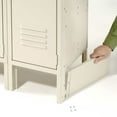 thumbnail image 1 of Global Industrial End Base For 15""D X 6""H Tan Locker Pair (Left And Right), 1 of 3