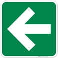 thumbnail image 1 of Left Arrow Sign - Green, 18x18 Aluminum, 1 of 1