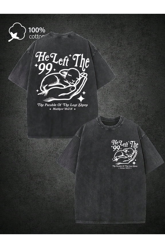 He Left Behind Ninety-Nine Pieces Of Men's Washed Cotton Short-Sleeve T-Shirts. 100% Pure Cotton, 7.76 Ounces. Double-Sided Printing Pattern With Retro Street Style Grids.