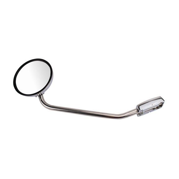 Left Chrome Mirror with Manual Adjustment and Smooth Finish