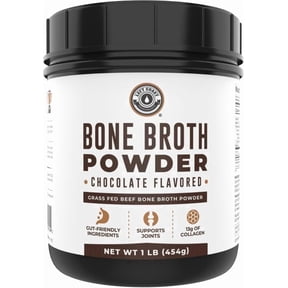 Left Coast Performance Grass Fed Beef Bone Broth Protein Powder with Collagen for Joint Support, Chocolate, 16 oz