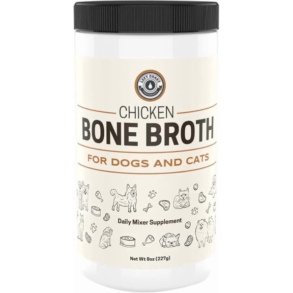 Left Coast Performance Chicken Bone Broth Protein Powder for Dogs and Cats, 8 oz