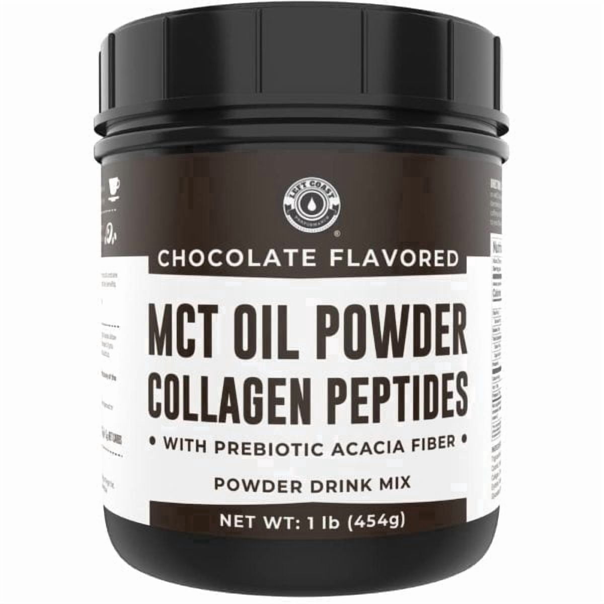 Left Coast Performance Chocolate Keto MCT Powder with Collagen & Acacia ...