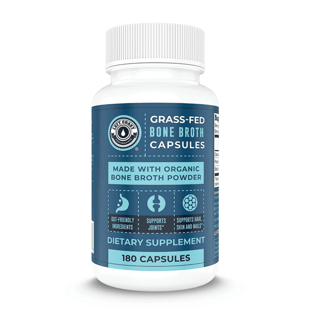 Left Coast Performance GrassFed Bone Broth Beauty Capsules with