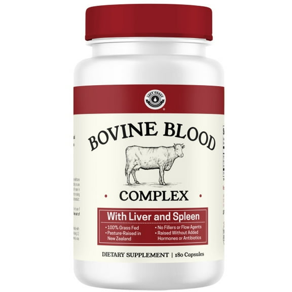 Left Coast Performance Grass Fed Bovine Blood and Beef Liver Supplement 100% Grass Fed, New Zealand Pasture Raised Beef Organs - Natural Blood Builder, Non GMO, Freeze Dried 180 Capsules