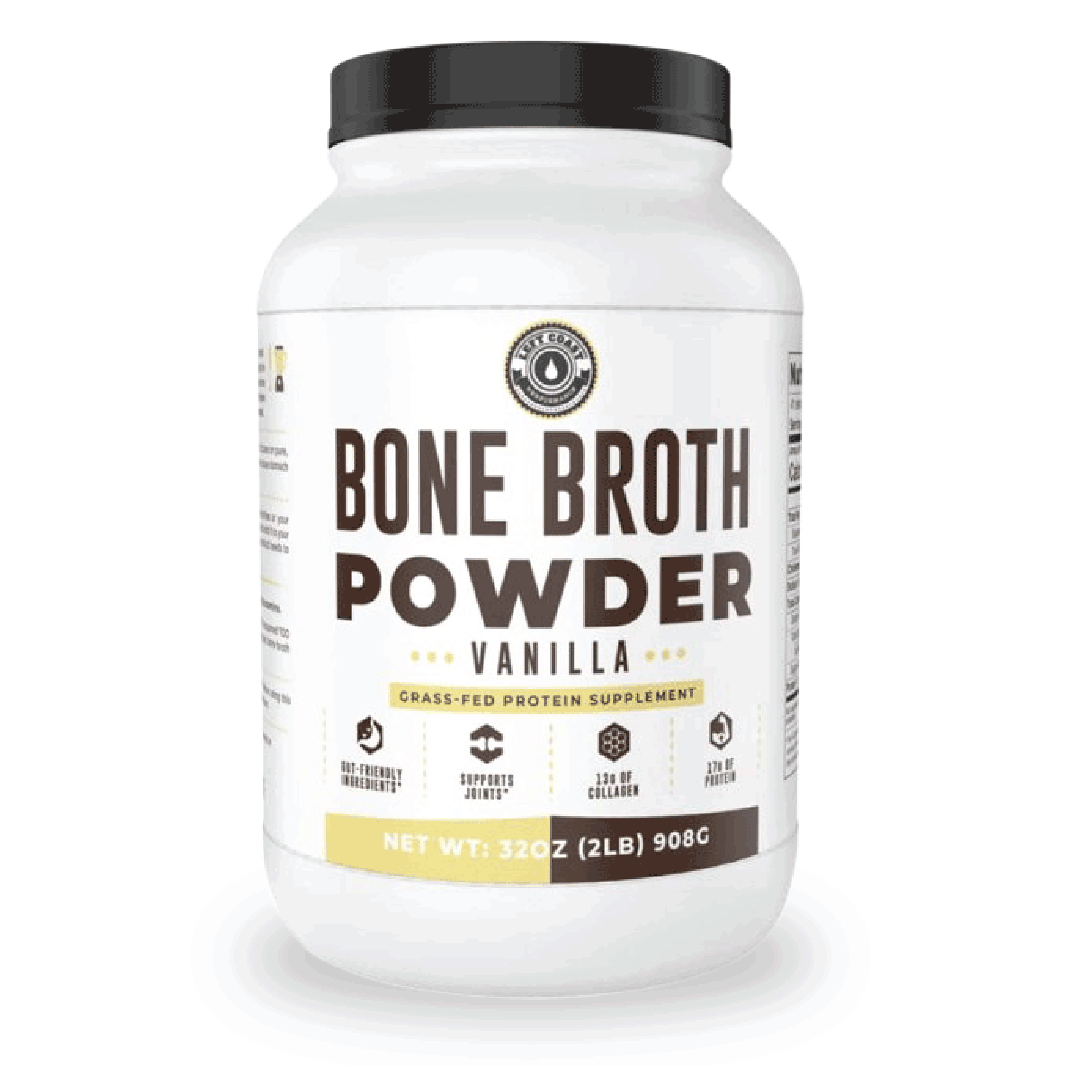Bone Broth Protein Powder Chocolate Grass Fed Collagen Peptides No