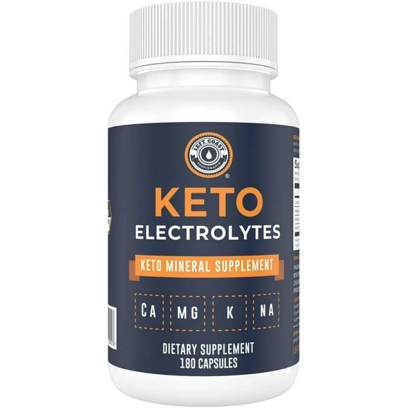 Left Coast Performance Keto Electrolyte Supplement Tablets - Magnesium, Sodium, Potassium & Minerals for Diet Support & Body - 180 Ct