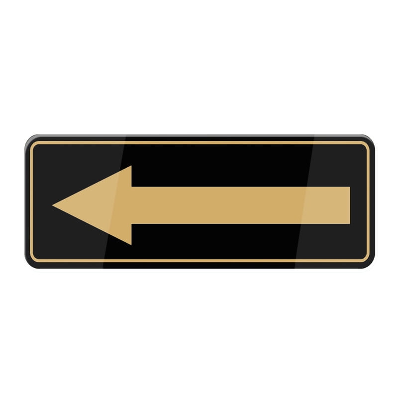 Left Directional Arrow Sign For House, 10X3 Inch Acrylic Plaque With ...