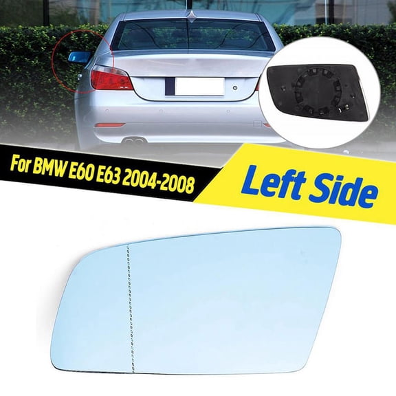 Left Door Wing Side Mirror Glass Heated with Backing Plate for - 5 Series E60 E61 E63 E64 2003-2010 51167251649
