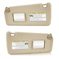 thumbnail image 1 of Left Driver And Right Passenger Side Sun Visor For Toyota Highlander 2004-2007, OE:74320-48260-A0, Sun Visor Replacement Parts For Car-beige-Pairs, 1 of 6