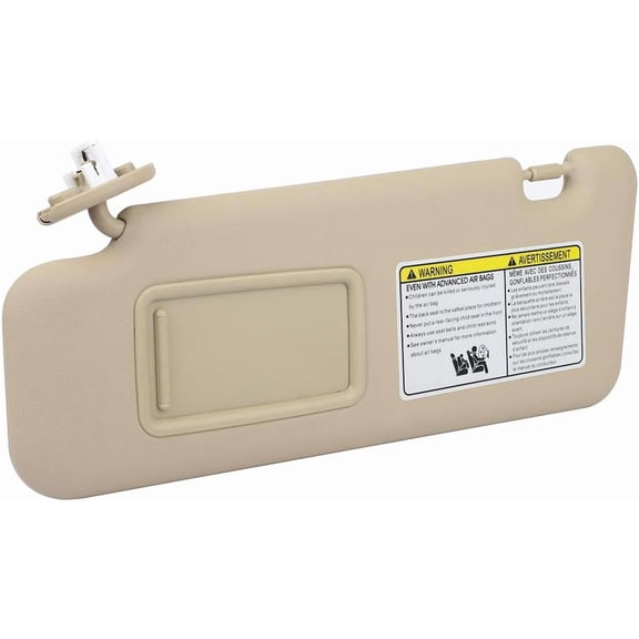 Left Driver Side Car Sun Visor Replacement - 2009-2013 for Toyota Highlander 2.7L 2008-2013 for Toyota Highlander 3.5L Beige Sunshade OE 74320-48180-E0 04005-11148-E0 74320-48500-E0 with Sunroof