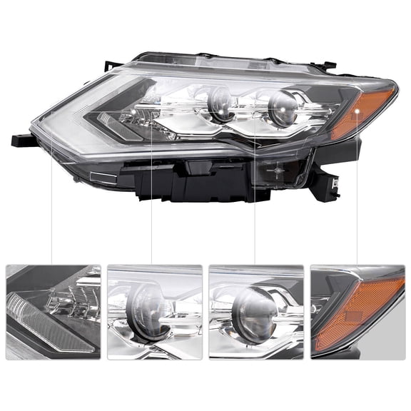 Left Driver Side For 2017 2018 2019 2020 Nissan Rogue SL SL Hybrid LED Headlight Assembly
