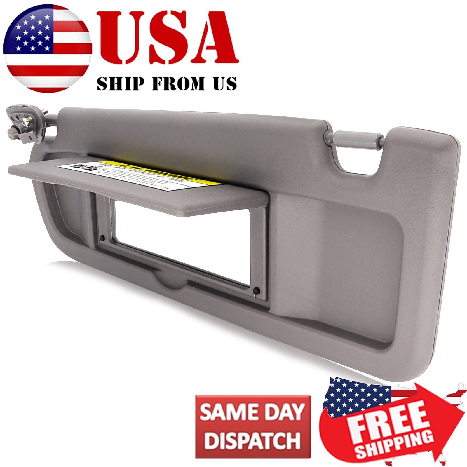 Left Driver Side GRAY Sun Visor for Honda Civic 2006 2007 2008 2009