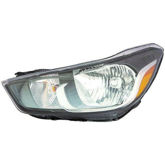Left Driver Side Halogen Headlight Assembly - without Black Trim - Compatible with 2016 - 2021 Chevy Spark 2017 2018 2019 2020