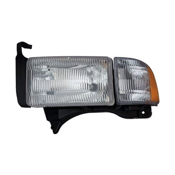 Left Driver Side Headlight Assembly - Compatible with 1994 - 2002 Dodge Ram 3500 1995 1996 1997 1998 1999 2000 2001