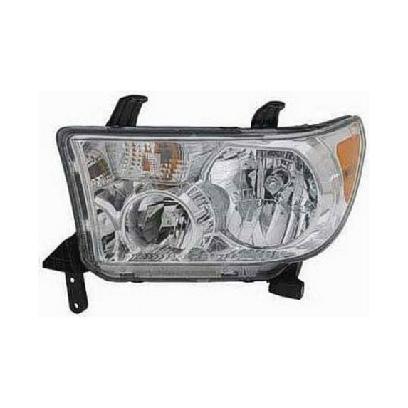 Left Driver Side Headlight Assembly - Compatible with 2007 - 2013 Toyota Tundra (2009-2011 without Auto Leveling System) 2008 2010 2012