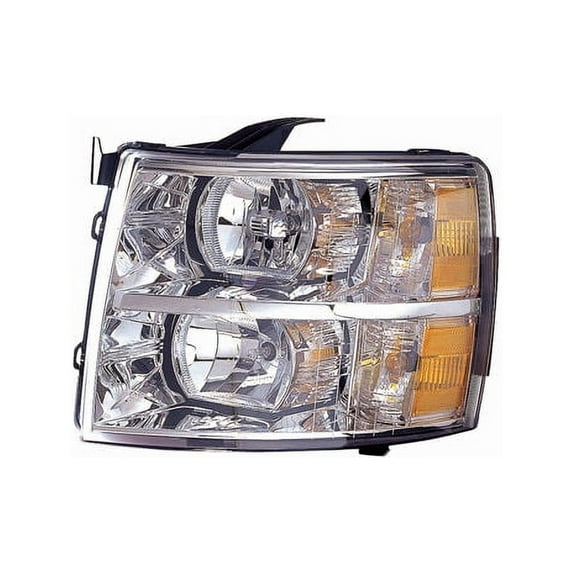 Left Driver Side Headlight Assembly - Compatible with 2007 - 2014 Chevy Silverado 2500 HD 2008 2009 2010 2011 2012 2013