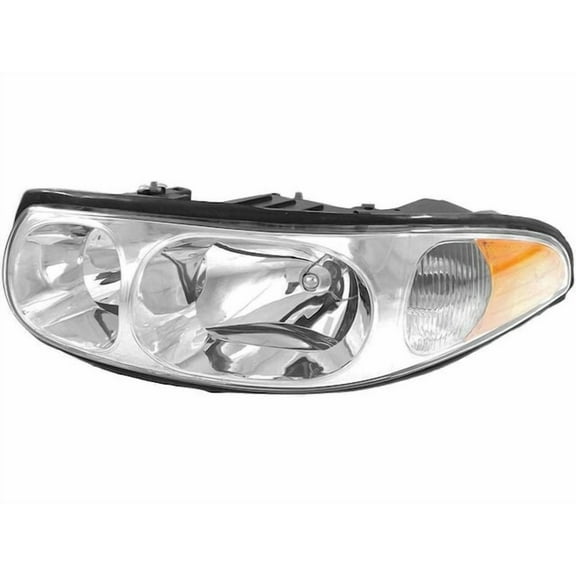 Left Driver Side Headlight Assembly - with Fluted High Beam Surface - Compatible with 2000 - 2005 Buick LeSabre Limited 2001 2002 2003 2004