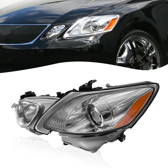 Left Driver Side Headlight for 2006-2011 Lexus GS300 GS430 GS350, AFS HID Xenon Headlamp Assembly Without Bulbs, Direct Replacement
