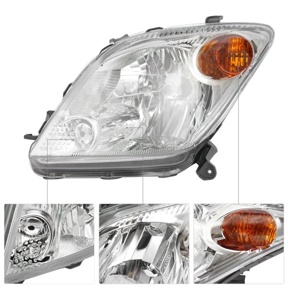 Left Driver Side LH Headlight Halogen Head Lamp Assembly for Scion xA 2004 2005