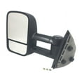 thumbnail image 1 of Left Driver Side Manual Mirror - Manual Telescoping, Towing - Black Textured - Compatible with 2007 - 2013 Chevy Silverado 1500 2008 2009 2010 2011 2012, 1 of 3