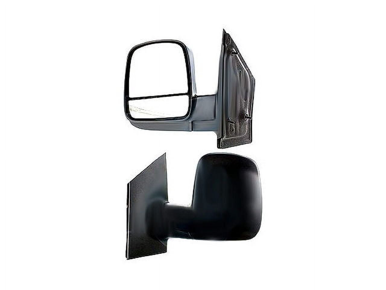 Left Driver Side Manual Mirror, Textured Black with Dual Glass - Compatible with 2008 - 2019 Chevy Express 2500 2009 2010 2011 2012 2013 2014 2015 2016 2017 2018 2020