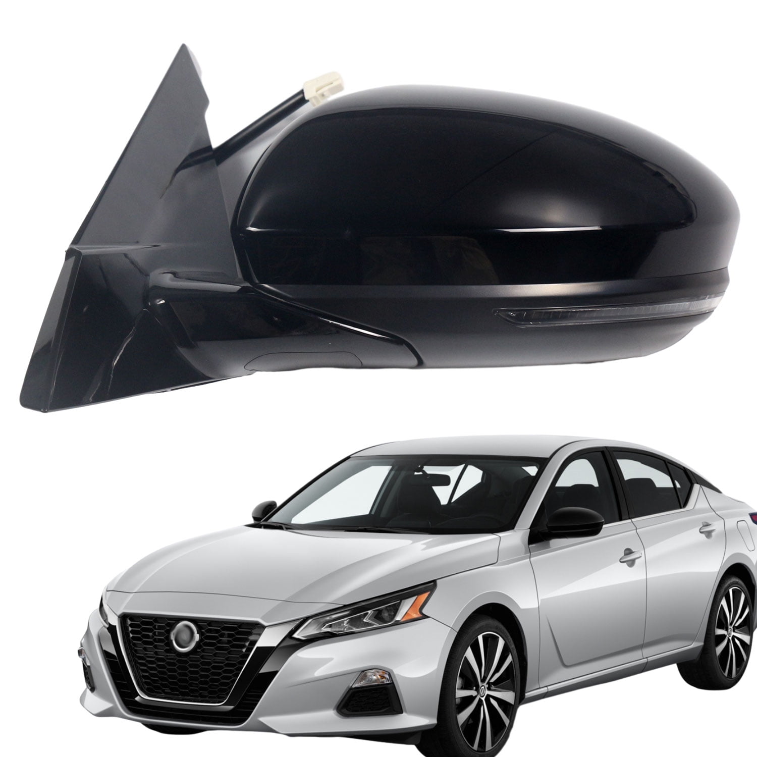 Marretoo Left Driver Side Mirror for 2019-2023 Nissan Altima, Black ...