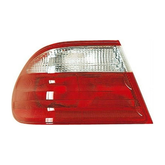Left Driver Side Outer Tail Light Assembly - Clear Lens - Compatible with 2000 - 2002 Mercedes-Benz E320 Sedan (Classic and Elegance Package) 2001