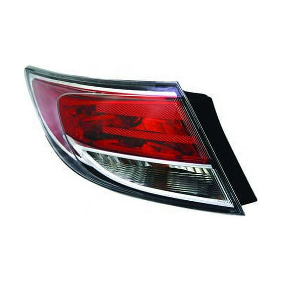 Left Driver Side Outer Tail Light Assembly - Non LED Type - Compatible with 2009 - 2013 Mazda 6 2010 2011 2012
