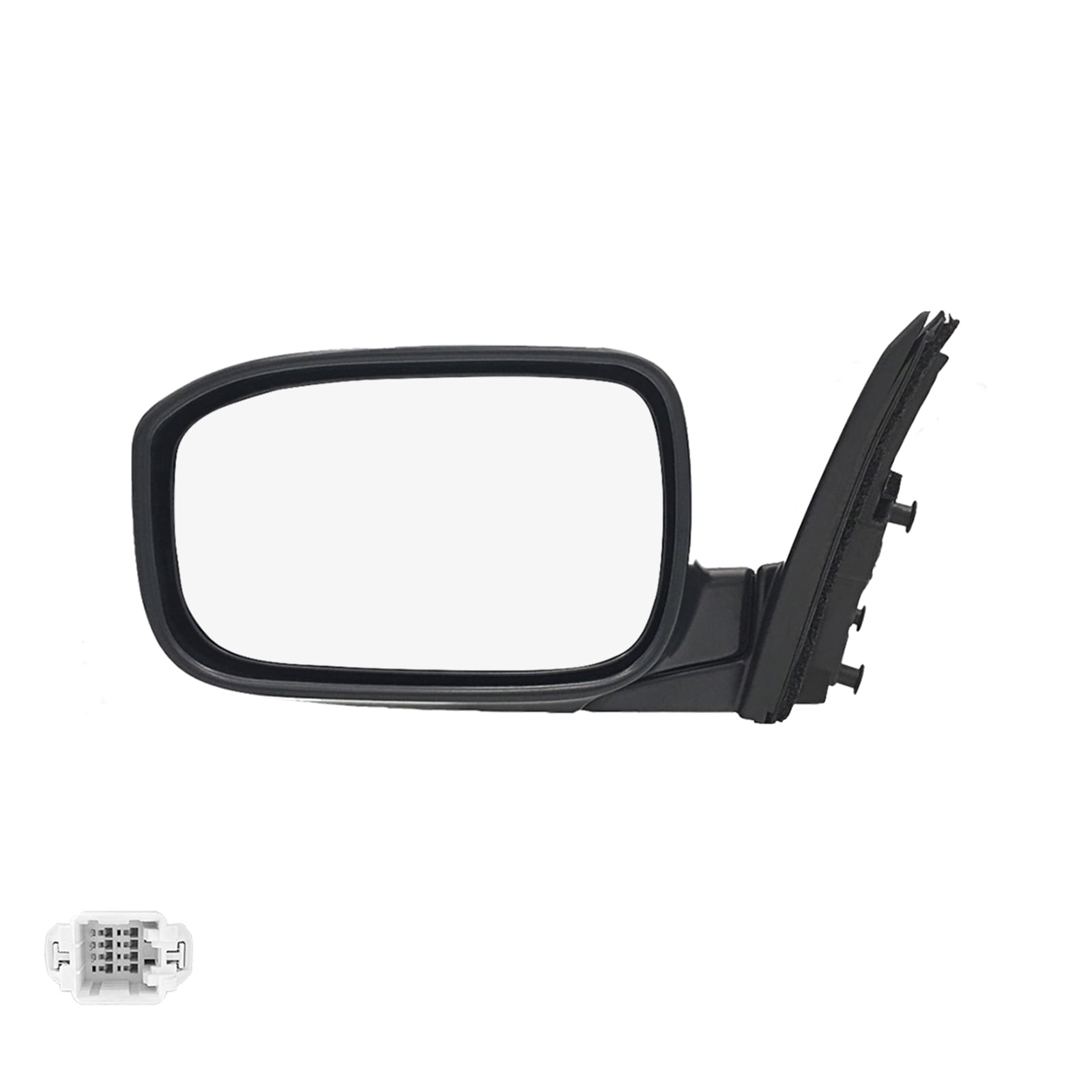 Left Driver Side Power Foldaway View Mirror Black Smooth For 2003-2007 Honda Accord