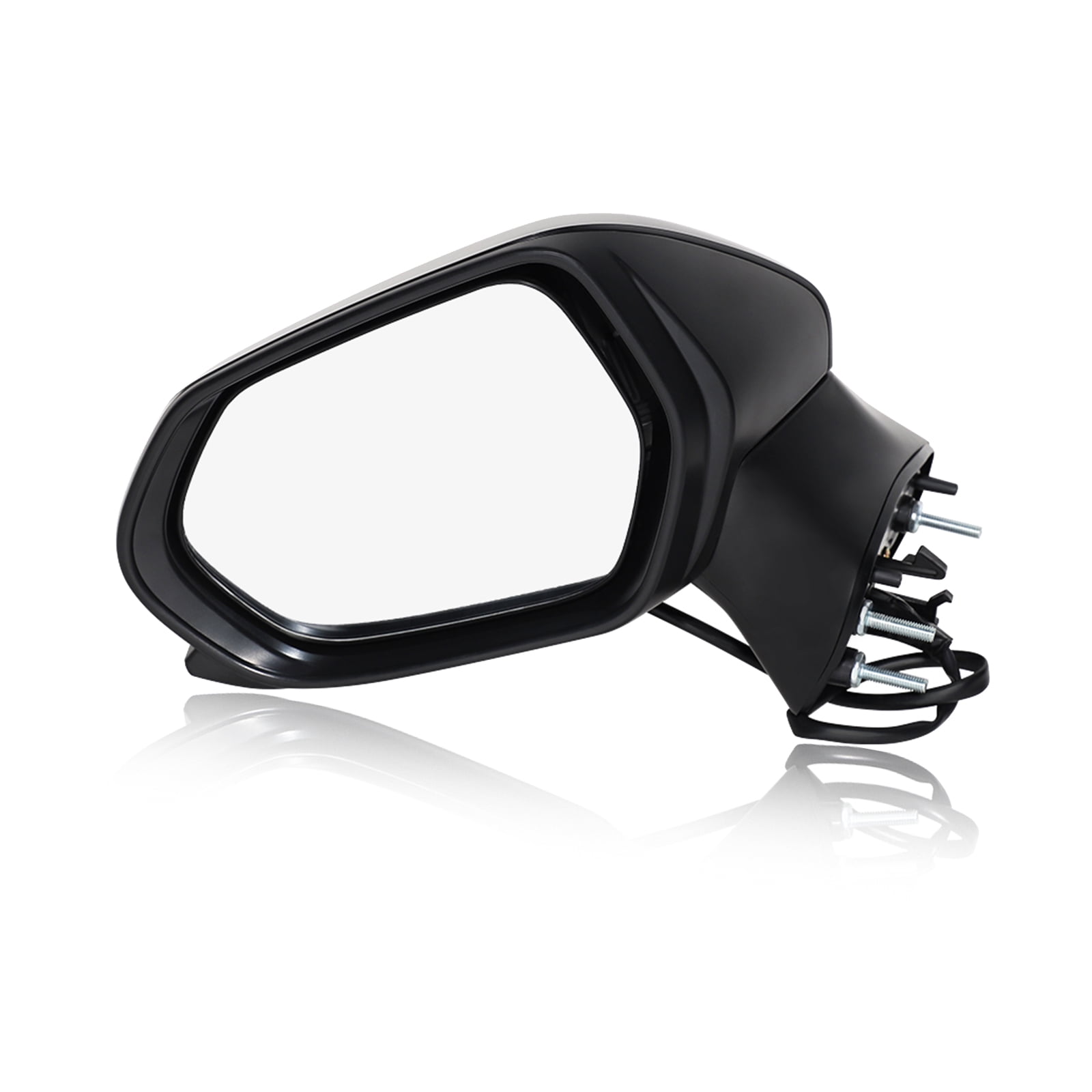 Left Driver Side Power Foldaway View Mirror Chrome/Flat Black Smooth 5H3P For 2018-2024 Toyota Camry