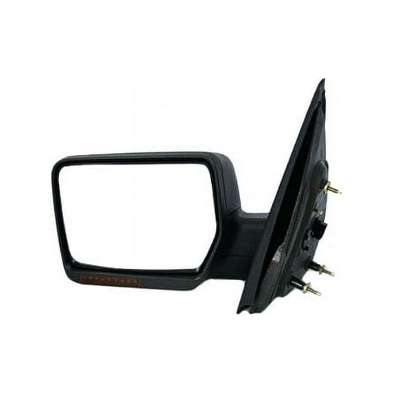 Left Driver Side Power Mirror - Black Textured Cover - with Turn Signal and Heated Glass - Compatible with 2007 - 2008 Ford F-150