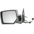 thumbnail image 1 of Left Driver Side Power Mirror - Textured Black - Foldaway - without Heat and Memory - with 8H3P Connector - Compatible with 2008 - 2012 Jeep Liberty 2009 2010 2011, 1 of 2