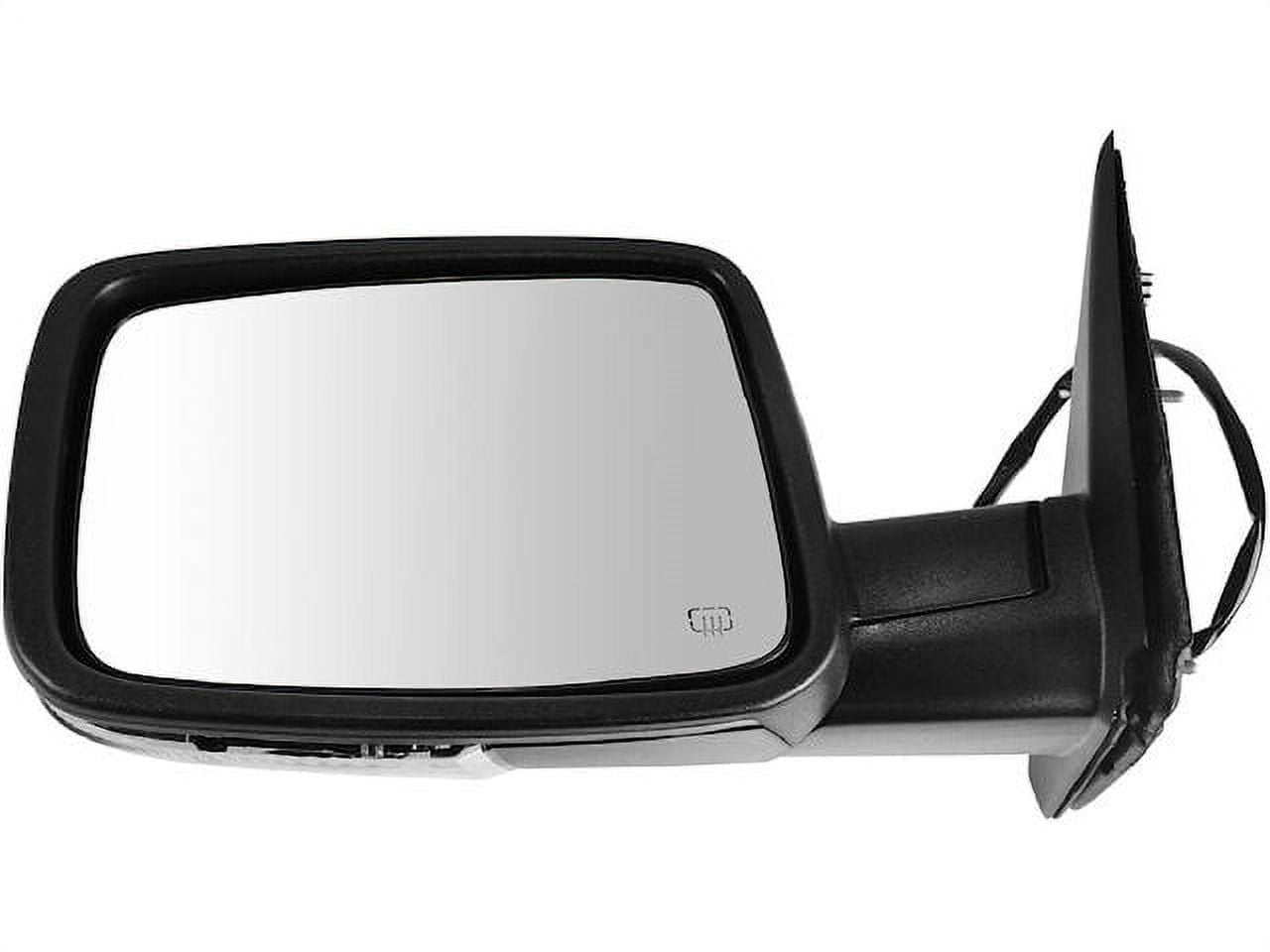 Left Driver Side Power Mirror - Textured - Non Tow Type - with Heated Glass, Turn Signal, and Puddle Lamp - without Auto Dimming Glass -Compatible with 2009 - 2010 Dodge Ram 1500