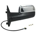 thumbnail image 1 of Left Driver Side Power Tow Mirror - Chrome - with Flip-up, Heated, Puddle Light, Turn Signal - without Memory - Compatible with 2013 - 2017 Ram 3500 2014 2015 2016, 1 of 3