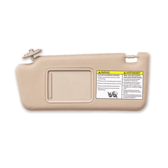 Left Driver Side Sun Visor Replacement For Toyota Tacoma 2005-2015 (Beige Color) Sun Visor With Mirror, Replacement OEM 74320-04181-B1-Left-beige